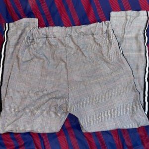 Boohoo Man black white checkerboard pants